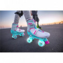 Patines Combo Neón Turquesa Rosa (30-33)  YVOLUTION