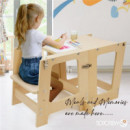 Prema 3 en 1 Torre Aprendizaje y Mesa Blanco  MONTESSORI 509CREW