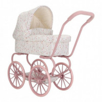 Carrito Muñecas Metal Flores LITTLE DUTCH