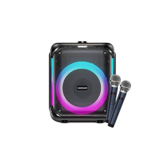 COOLSOUND Altavoz Karaoke BLUETOOTH CS0270 8" 30W Luces Rgb Usb,micro Sd,aux In,con 2 Microfonos