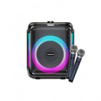 COOLSOUND Altavoz Karaoke BLUETOOTH CS0270 8" 30W Luces Rgb Usb,micro Sd,aux In,con 2 Microfonos