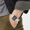 CASIO A700WE-1A Reloj Digital Vintage Unisex – Acero Inoxidable Plateado, Ultrafino, Wr, Estilo Retro