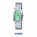 Reloj CASIO LTP-1165A-3C Analógico Mujer Acero Inoxidable Esfera Verde