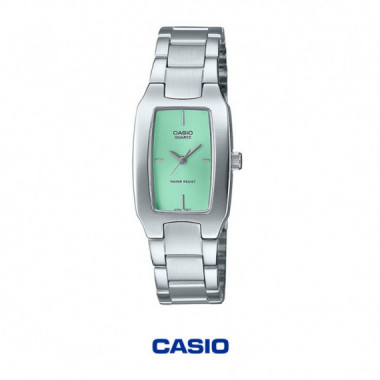 Reloj CASIO LTP-1165A-3C Anal&oacute;gico Mujer Acero Inoxidable Esfera Verde