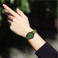 Reloj CASIO LTP-VT02BL-3A Mujer Analógico Verde Correa Piel Negra Wr Cristal Mineral