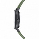 Reloj CASIO LTP-VT02BL-3A Mujer Analógico Verde Correa Piel Negra Wr Cristal Mineral