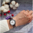 Reloj CASIO LTP-V005L-7B3 Mujer Analógico Clásico Correa de Cuero Cristal Mineral Resistente Al Agua