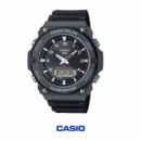Reloj CASIO AQ-S820W-1AV Tough Solar Hombre Analógico-digital 100M 5 Alarmas Hora Mundial
