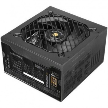 MARS GAMING Fuente de Alimentacion MPB1000PSI 1000W 80 Plus Gold Negra Ventilador 14CM