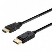 AISENS Cable Displayport Macho a HDMI Macho 2M Negro