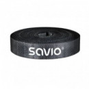 SAVIO Organizador de Cable OC-05 Cinta Velcro Negro/longitud 3 M/ancho 14 Mm