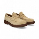 Mocasin Antifaz ante Beige  CAMPER