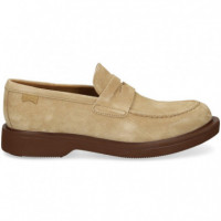 Mocasin Antifaz ante Beige  CAMPER