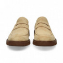 Mocasin Antifaz ante Beige  CAMPER