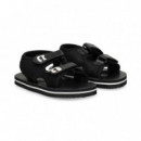 Sandalia Velcros Neopreno+piel Negro  KARL LAGERFELD KIDS