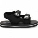 Sandalia Velcros Neopreno+piel Negro  KARL LAGERFELD KIDS
