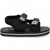 Sandalia Velcros Neopreno+piel Negro  KARL LAGERFELD KIDS
