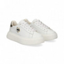 Talon Oro Deportivo Piel Blanco  KARL LAGERFELD KIDS
