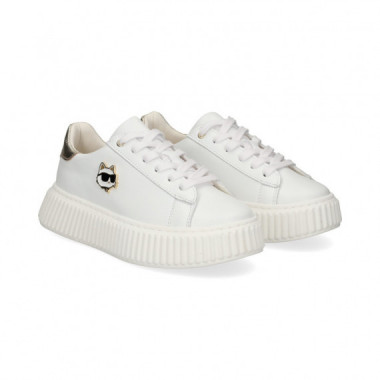 Talon Oro Deportivo Piel Blanco  KARL LAGERFELD KIDS