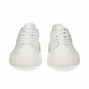 Talon Oro Deportivo Piel Blanco  KARL LAGERFELD KIDS