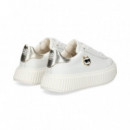 Talon Oro Deportivo Piel Blanco  KARL LAGERFELD KIDS