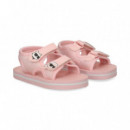 Sandalia Velcros Textil+piel Rosa  KARL LAGERFELD KIDS