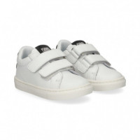 Deportivo 2 Velcros Piel Blanco  KARL LAGERFELD KIDS