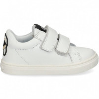 Deportivo 2 Velcros Piel Blanco  KARL LAGERFELD KIDS