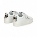 Deportivo 2 Velcros Piel Blanco  KARL LAGERFELD KIDS