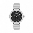 Reloj Smartwatch con Brazalete de Acero y Zirconias S-connect  TOUS