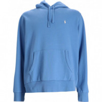 Polo RALPH LAUREN - LSPOHOODM2-LONG Sleevesweatshirt - Blue Orbit - 710916690024/BLUE Orbit