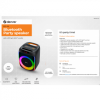 Altavoz Portátil de Fiesta Denver BPS-165 (Woofer 6.5")