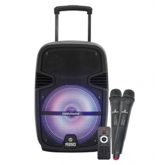 Altavoz Amplificado Portátil Coolsound A340 (CS0141) con 2 Micrófonos y Bluetooth