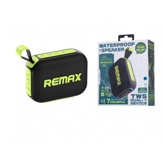 Altavoz Inalámbrico Portátil Remax RB-M7 Impermeable IP67 Negro