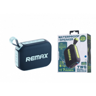 Altavoz Inal&aacute;mbrico Port&aacute;til Remax RB-M7 Impermeable IP67 con Bluetooth, Jack, TF y FM Azul