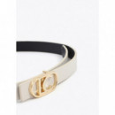 Lc Cinturon Fino Reversible Hebilla Logo  LOLA CASADEMUNT