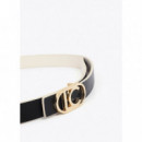 Lc Cinturon Fino Reversible Hebilla Logo  LOLA CASADEMUNT