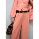 Cinturón Reversible Animal Print Hebilla Logo Ovalado de LOLA CASADEMUNT