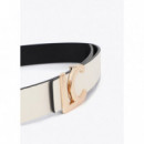 Cinturón Reversible Hebilla Lc Bicolor de LOLA CASADEMUNT