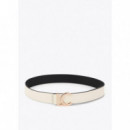 Cinturón Reversible Hebilla Lc Bicolor de LOLA CASADEMUNT