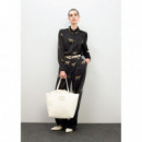 Shopper Desestructurado Pespuntes Monograma de LOLA CASADEMUNT