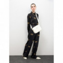 Bandolera Pespuntes Monograma de LOLA CASADEMUNT