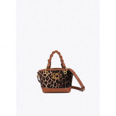 Mini Capazo Leopardo y Efecto Piel de LOLA CASADEMUNT