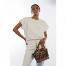 Mini Capazo Leopardo y Efecto Piel de LOLA CASADEMUNT