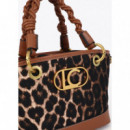 Mini Capazo Leopardo y Efecto Piel de LOLA CASADEMUNT