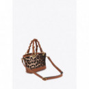 Mini Capazo Leopardo y Efecto Piel de LOLA CASADEMUNT