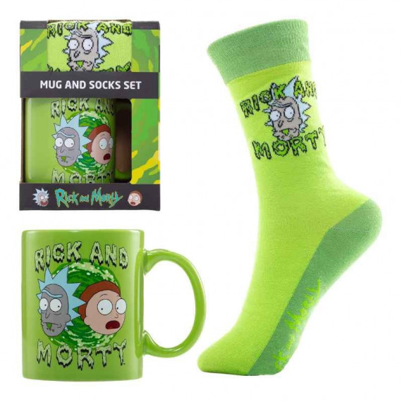 Pack Taza y Calcetines Rick y Morty  PYRAMID