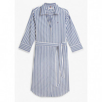 TOMMY HILFIGER - Ess Poplin Reg Shirt Dress - 04T - F|WW0WW49773/04T