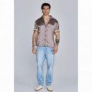 Camisa SikSilk Marrón