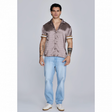 Camisa SikSilk Marr&oacute;n